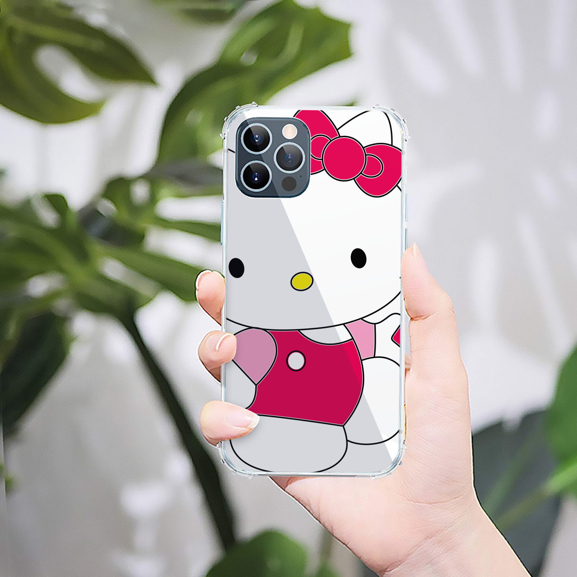 （画像用） Hello Kitty ハローキティ 【iPhone 12シリーズ対応】透明スマホケース（クリアソフトケース）